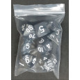 Set de 7 dés irisés de jeux de rôles (accessoire de jdr) 008JJ