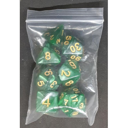 Set de 7 dés irisés de jeux de rôles (accessoire de jdr) 008Q
