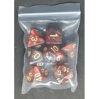 Set de 7 dés irisés de jeux de rôles (accessoire de jdr) 008SS