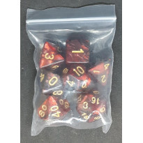 Set de 7 dés irisés de jeux de rôles (accessoire de jdr)