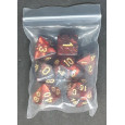 Set de 7 dés irisés de jeux de rôles (accessoire de jdr) 008SS