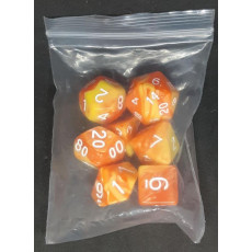 Set de 7 dés bicolores de jeux de rôles (accessoire de jdr)