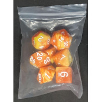 Set de 7 dés bicolores de jeux de rôles (accessoire de jdr)