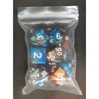 Set de 7 dés bicolores de jeux de rôles (accessoire de jdr)