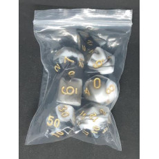 Set de 7 dés bicolores de jeux de rôles (accessoire de jdr)