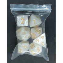 Set de 7 dés irisés de jeux de rôles (accessoire de jdr)