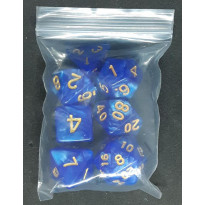 Set de 7 dés irisés de jeux de rôles (accessoire de jdr)