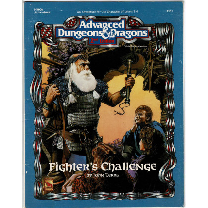 HHQ1 Fighter's Challenge (jdr AD&D 2e édition de TSR en VO) 001