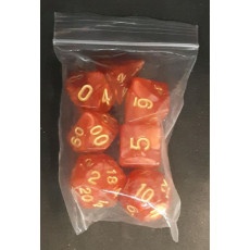 Set de 7 dés irisés de jeux de rôles (accessoire de jdr)