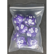 Set de 7 dés irisés de jeux de rôles (accessoire de jdr)