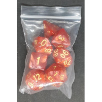 Set de 7 dés irisés de jeux de rôles (accessoire de jdr)