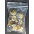 Set de 7 dés irisés de jeux de rôles (accessoire de jdr) 008Z