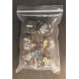 Set de 7 dés irisés de jeux de rôles (accessoire de jdr) 008X