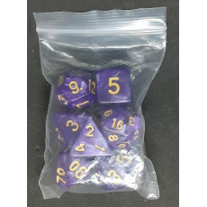 Set de 7 dés irisés de jeux de rôles (accessoire de jdr)