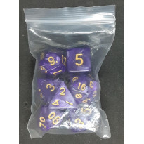 Set de 7 dés irisés de jeux de rôles (accessoire de jdr)