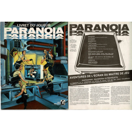 Paranoia - Lot 2 livrets (jdr Jeux Descartes en VF) L146