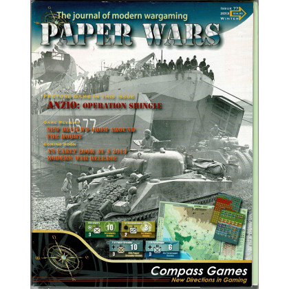 Paper Wars 77 - Wargame Anzio: Operation Shingle 1944 (magazine de Compass Games en VO) 001