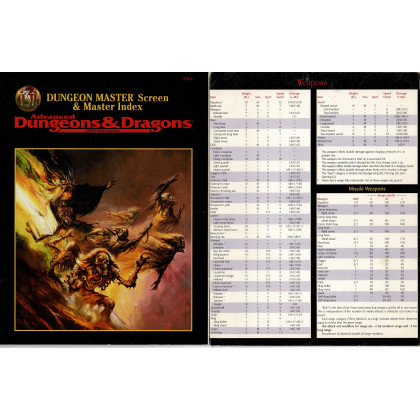 Dungeon Master Screen & Master Index (jdr AD&D 2e édition révisée en VO) 002