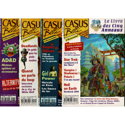 Lot Casus Belli N° 113-114-115-116 sans encarts (magazines de jeux de rôle) L157
