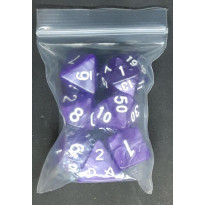 Set de 7 dés irisés de jeux de rôles (accessoire de jdr)