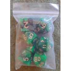 Set de 7 dés irisés de jeux de rôles (accessoire de jdr)