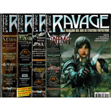 Lot Ravage N° 36-38-39-40 (le Magazine des Jeux de Figurines Fantastiques)