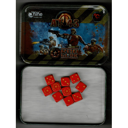 AT 43 - Red Blok Dice Set (dés jeu de figurines Rackham) 001