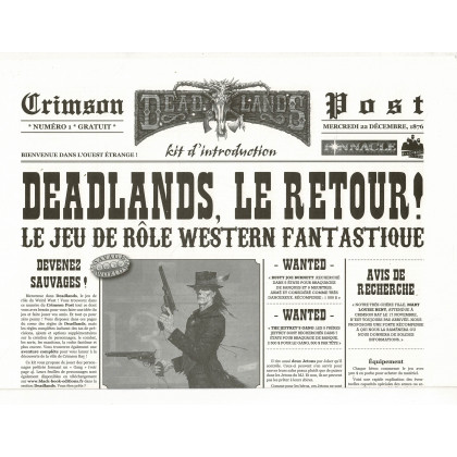 Crimson Post N° 1 - Kit d'introduction (jdr Deadlands L'Ouest Etrange en VF) 005