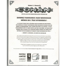 Conan - Bloc de Feuilles de Personnages Premium (jdr 2d20 de Fun Forge en VF)