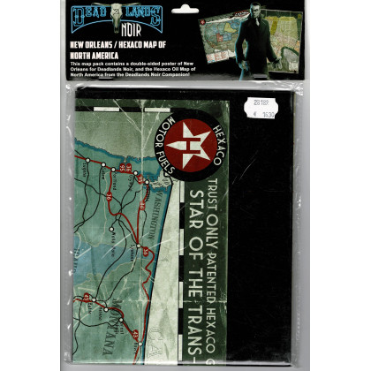 Deadlands Noir - New Orleans & Hexaco Map of North America (jdr de Pinnacle Entertainment Group en VO) 001