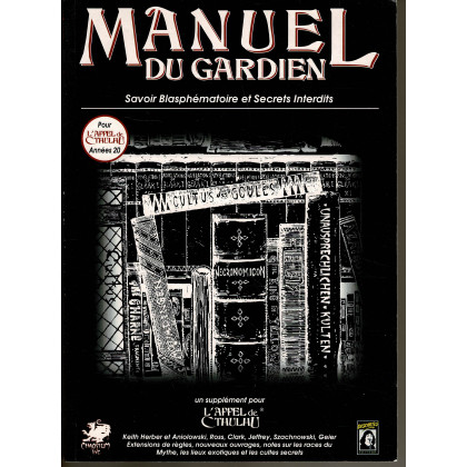 L'Appel de Cthulhu - Manuel du Gardien (jdr 5e édition de Jeux Descartes en VF) 003