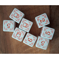 Capitaine Vaudou - Set de 8 Dés spéciaux (accessoires de jdr) 001
