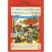 Ecran de jeu et livret de Tables de Références (jeu de rôle JRTM en VF)