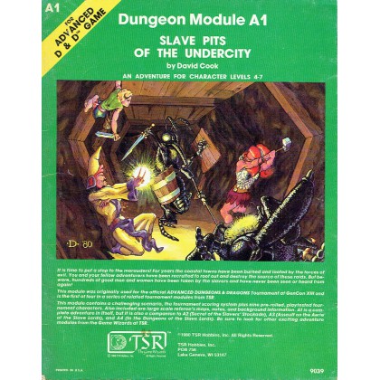 A1 Slave Pits of the Undercity (jdr AD&D 1ère édition) 002