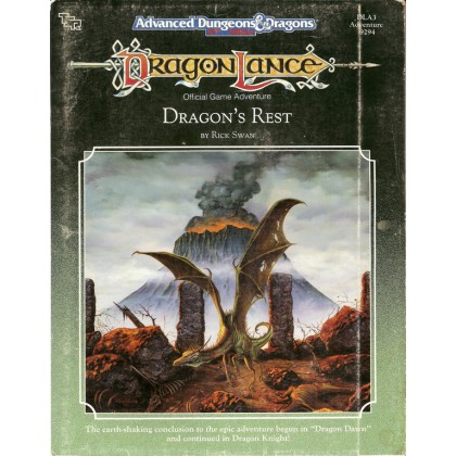 DLA3 Dragon's Rest (jdr Dragonlance - AD&D 2e édition en VO) 001